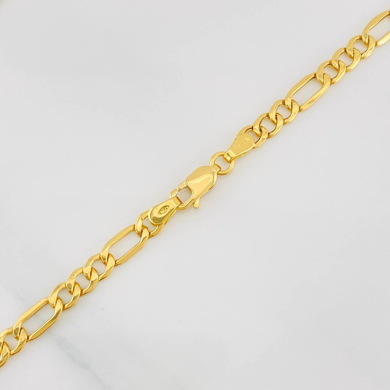 Cadena Figaro 9.15g / 60cm / 4.35mm Oro Amarillo 18K