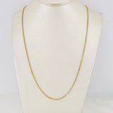 Cadena Franco 2.15g / 60cm / 1.6mm Dos Oros Amarillo Blanco 18K