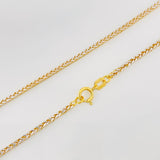 Cadena Franco 2.15g / 60cm / 1.6mm Dos Oros Amarillo Blanco 18K