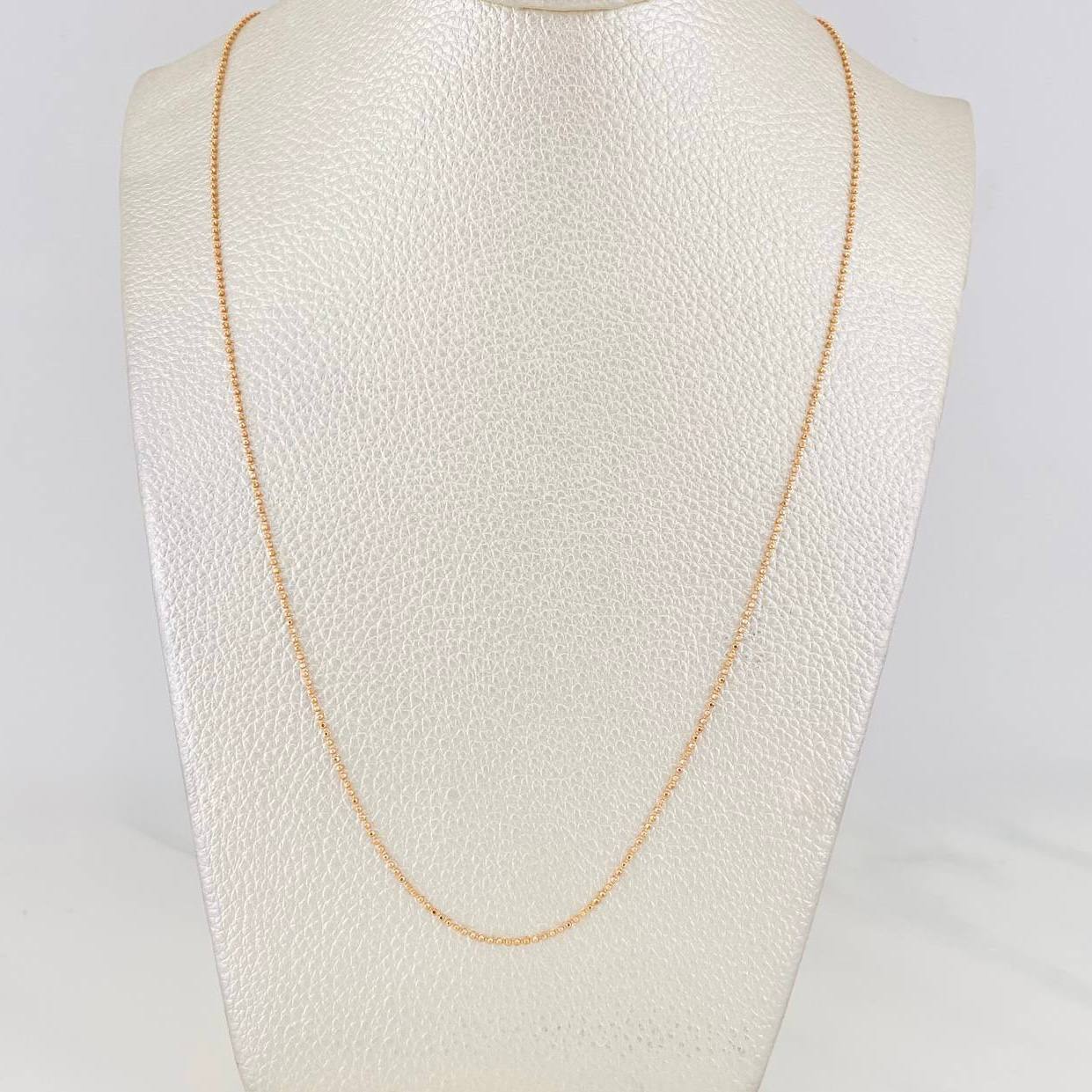 Cadena Militar 2.35g / 60cm / 1mm Oro Rosa 18K