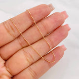 Cadena Militar 2.35g / 60cm / 1mm Oro Rosa 18K