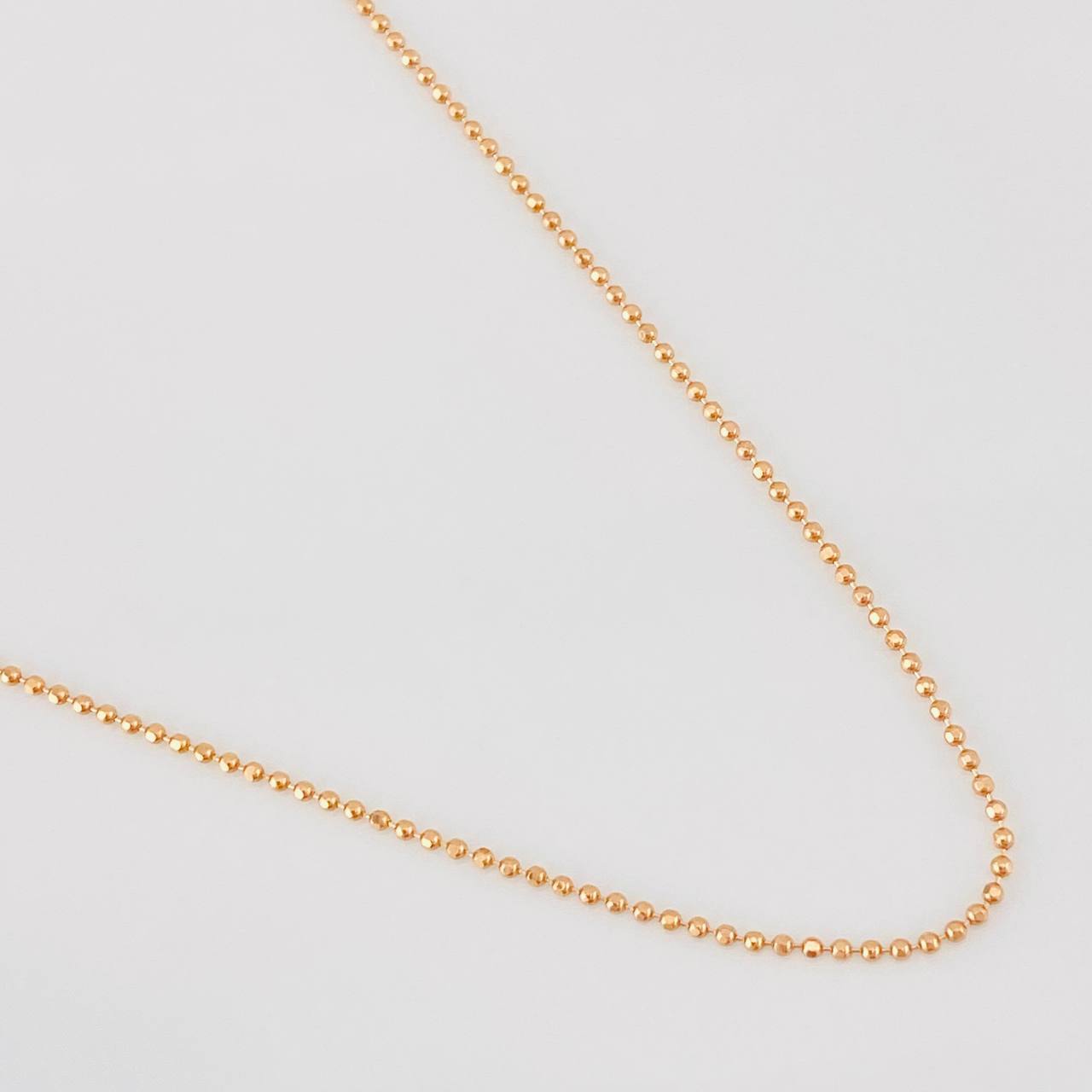 Cadena Militar 2.35g / 60cm / 1mm Oro Rosa 18K