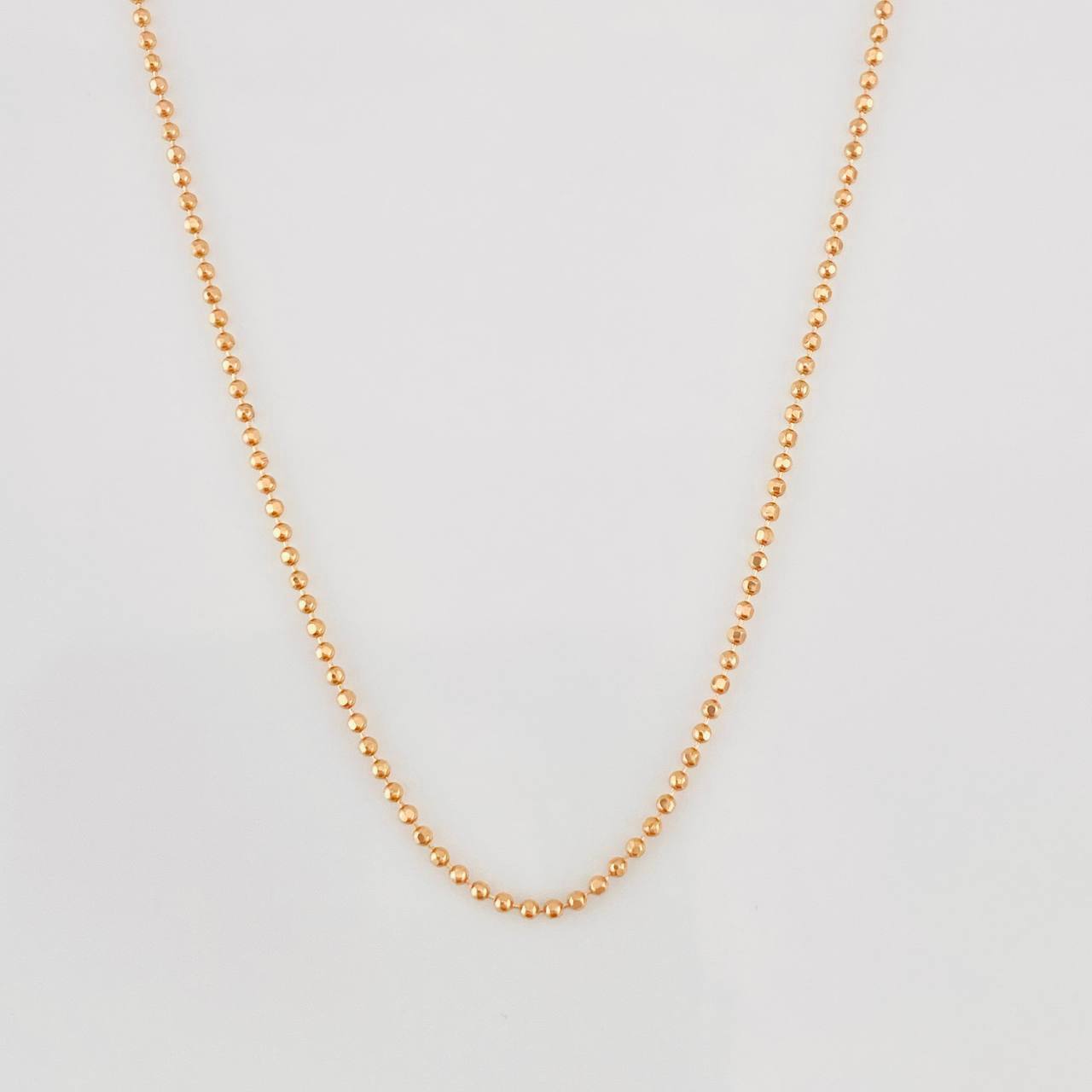 Cadena Militar 2.35g / 60cm / 1mm Oro Rosa 18K