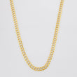 Cadena Cubana 6.55g / 60cm / 2.64mm Dos Oros Amarillo Blanco 18K
