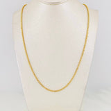 Cadena Veneciana 15g / 60cm / 1.76mm Dos Oros Amarillo Blanco 18K