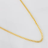 Cadena Veneciana 15g / 60cm / 1.76mm Dos Oros Amarillo Blanco 18K