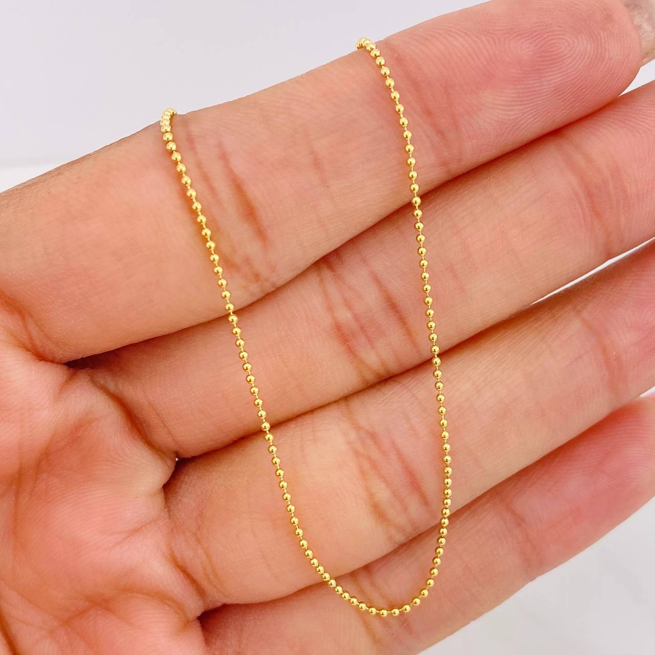 Cadena Militar 2.6g / 60cm / 1mm Oro Amarillo 18K