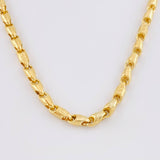 Cadena Rustica Intercalada Tribal 13.25g / 50cm / 4.2mm Oro Amarillo 18K