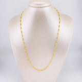 Cadena Rustica Barril Rayado 7.05g / 50cm / 3.2mm Oro Amarillo 18K