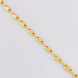 Cadena Rustica Punteada 8.95g / 50cm / 4.1mm Oro Amarillo 18K
