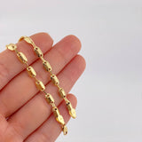 Cadena Rustica Punteada 9.2g / 50cm / 4.3mm Oro Amarillo 18K