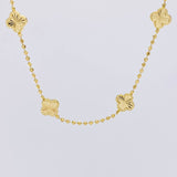 Cadena Militar Trebol Diamantado 8.9g / 40cm / 1.9mm Oro Amarillo 18K