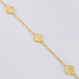 Cadena Militar Trebol Diamantado 8.75g / 40cm / 1.9mm Oro Amarillo 18K
