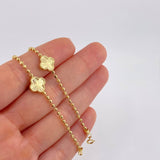 Cadena Militar Trebol Diamantado 8.9g / 40cm / 1.9mm Oro Amarillo 18K
