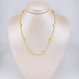 Cadena Militar Trebol Diamantado 8.9g / 40cm / 1.9mm Oro Amarillo 18K