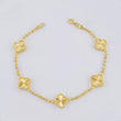 Pulso Militar Trebol Diamantado 4.8g / 17.7cm / 1.9mm Oro Amarillo 18K
