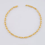 Tobillera Rustico Barril Diamantado 7.5g / 27.3cm / 3.2mm Oro Amarillo 18K