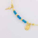 Pulso Aro Diamantado Virgen Milagrosa 3.35g / 18cm / 0.9mm Oro Amarillo 18K