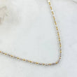 Cadena Morse 6.1gr / 60cm / Dos Oros Amarillo Blanco +3 18K *