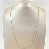 Cadena Morse 6.05gr / 60cm / Dos Oros Amarillo Blanco +3 18K *