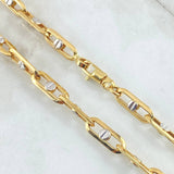 Cadena Click Tornillo 16.05gr / 60cm / Dos Oros Amarillo Blanco +4 18K