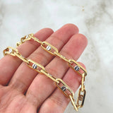 Cadena Click Tornillo 16.05gr / 60cm / Dos Oros Amarillo Blanco +4 18K