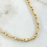 Cadena Click Tornillo Tribal 18.9gr / 60cm / Dos Oros Amarillo Blanco +4 18K