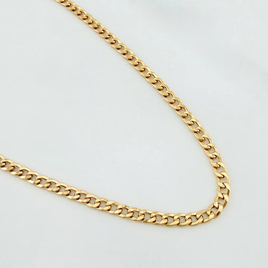 Cadena Cubana 1.95 g / 40.3 cm / 2.45 mm Oro Amarillo 18K