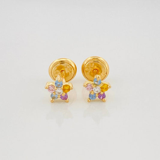 Topos Flor 0.85 g / 3.5 mm Oro Amarillo 18K