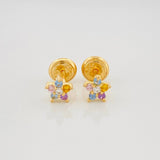 Topos Flor 0.85 g / 3.5 mm Oro Amarillo 18K