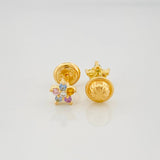 Topos Flor 0.85 g / 3.5 mm Oro Amarillo 18K