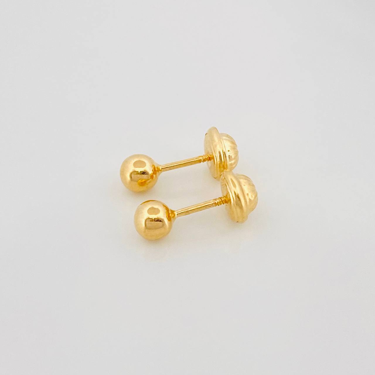 Topos Bola Lisas 0.6g / 5mm Oro Amarillo 18K
