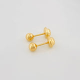 Topos Bola Lisas 0.6g / 5mm Oro Amarillo 18K