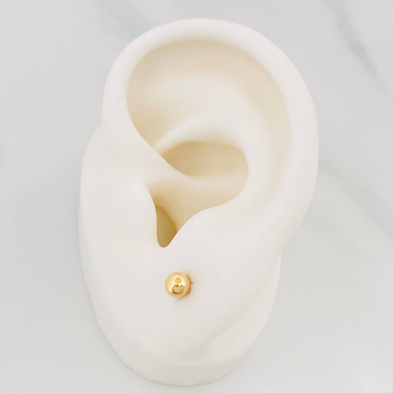 Topos Bola Lisas 0.6g / 5mm Oro Amarillo 18K