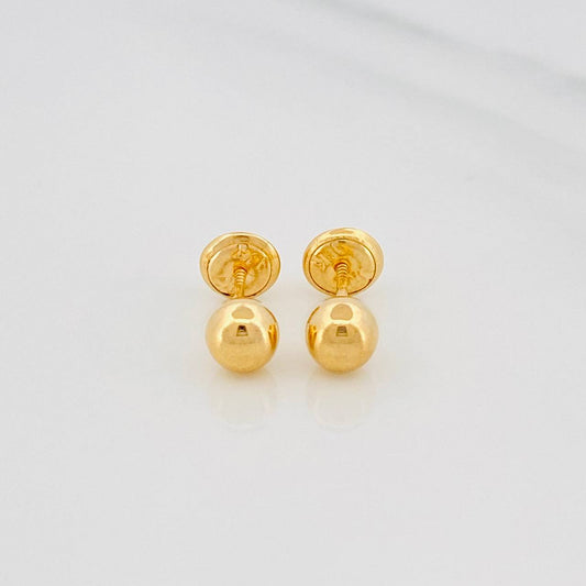Topos Bola 0.7gr / 6mm Lisa Oro Amarillo 18K
