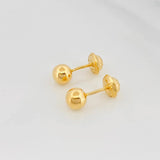 Topos Bola Lisa 0.7g / 6mm Oro Amarillo 18K