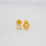 Topos Cuatro Garra 1 g / 3 mm Oro Amarillo 18K