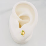 Topos Trebol Cuatro Hojas 1.05 g / 5 mm Oro Amarillo 18K