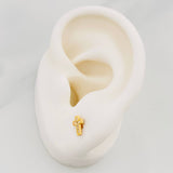 Topos Cruz 0.8 g / 3.8 mm Oro Amarillo 18K