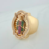 Anillo Virgen Guadalupe 13.5gr / T10 1/4 / Oro Amarillo 18K %