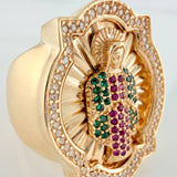Anillo Virgen Guadalupe 13.5gr / T10 1/4 / Oro Amarillo 18K %
