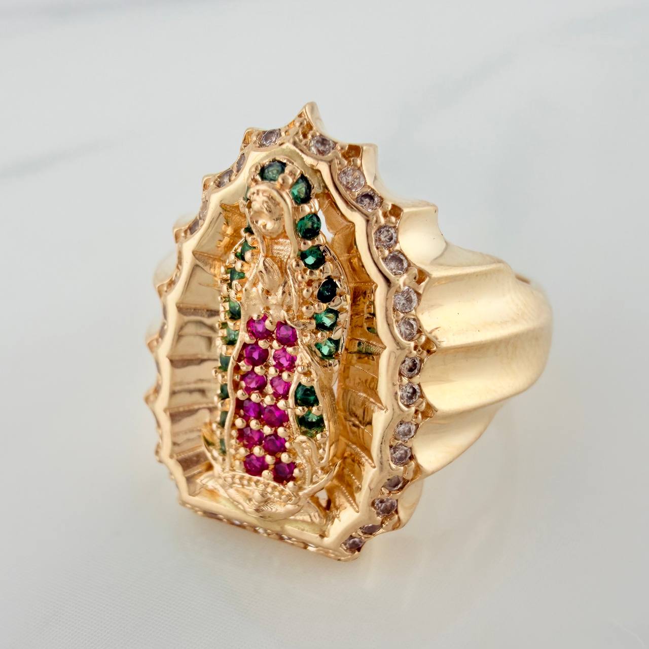 Anillo Virgen Guadalupe 7.15gr / T6 1/2 / Oro Amarillo 18K %