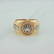 Anillo Correa Corona 8.5gr / T9 / Tres Oros 18K %