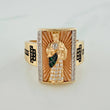 Anillo San Judas 9.45gr / T9 3/4 / Tres Oros 18K %