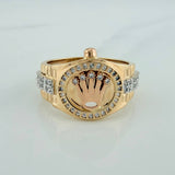 Anillo Correa Corona 6.5gr / T8 3/4 / Tres Oros 18K %