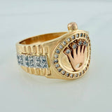 Anillo Correa Corona 6.5gr / T8 3/4 / Tres Oros 18K %