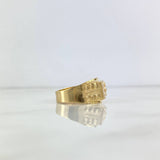 Anillo Quimbaya 3.05gr / T11 1/4 / Circones Blancos Oro Amarillo