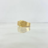 Anillo Quimbaya 3.05gr / T11 1/4 / Circones Blancos Oro Amarillo