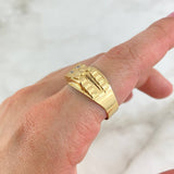 Anillo Quimbaya 3.05gr / T11 1/4 / Circones Blancos Oro Amarillo