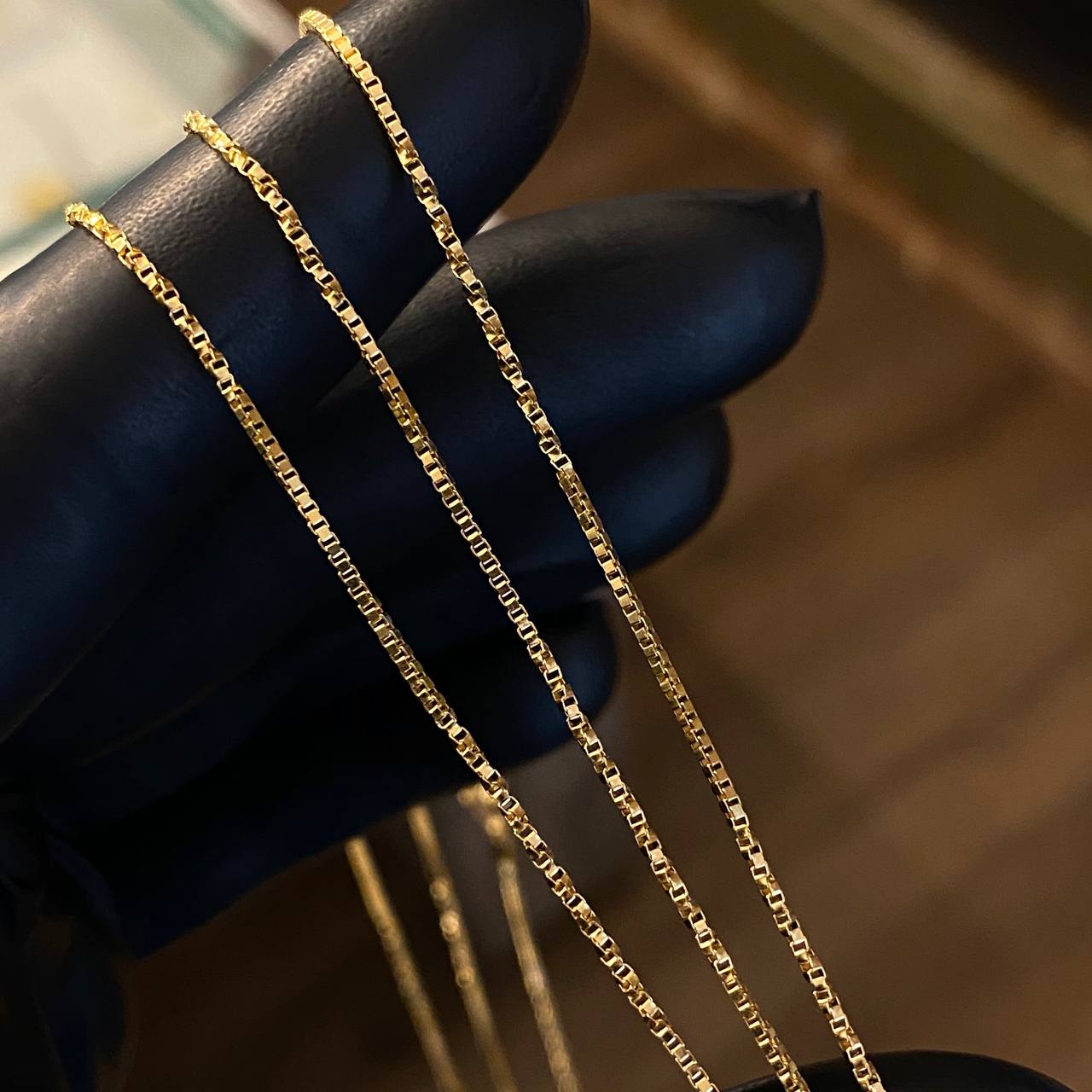 Cadena Veneciana 3,9gr / 50cm / 0,8mm Oro Amarillo +3 &